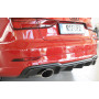 Diffuseur (duplex ovale) de pare-chocs arrière "noir mat" Rieger Tuning AUDI S3 (8V) FACELIFT (BERLINE/CABRIOLET)