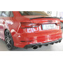 Diffuseur (duplex ovale) de pare-chocs arrière "noir mat" Rieger Tuning AUDI S3 (8V) FACELIFT (BERLINE/CABRIOLET)