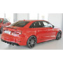 Diffuseur (duplex ovale) de pare-chocs arrière "noir brillant" Rieger Tuning AUDI S3 (8V) FACELIFT (BERLINE/CABRIOLET)