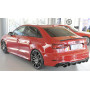 Diffuseur (duplex ovale) de pare-chocs arrière "noir brillant" Rieger Tuning AUDI S3 (8V) FACELIFT (BERLINE/CABRIOLET)