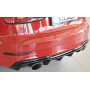 Diffuseur (duplex ovale) de pare-chocs arrière "noir brillant" Rieger Tuning AUDI S3 (8V) FACELIFT (BERLINE/CABRIOLET)