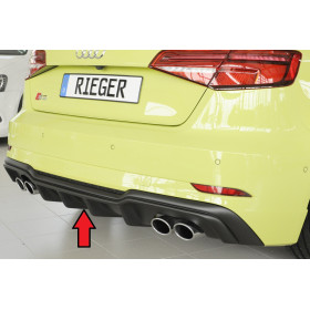 Diffuseur de pare-chocs arrière "noir mat" Rieger Tuning AUDI S3 (8V) Facelift Diffuseur de pare-chocs arrière "noir mat" Rieger Tuning AUDI S3 (8V) Facelift