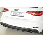Diffuseur de pare-chocs arrière (silencieux duplex 4x90mm) "noir mat" Rieger Tuning AUDI A3 S-Line (8V) Facelift