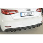Diffuseur de pare-chocs arrière (silencieux duplex 4x90mm) "noir mat" Rieger Tuning AUDI A3 S-Line (8V) Facelift