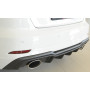 Diffuseur de pare-chocs arrière (silencieux duplex 1x152x95mm) "noir mat" Rieger Tuning AUDI A3 S-Line (8V) Facelift