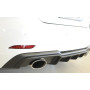 Diffuseur de pare-chocs arrière (silencieux duplex 1x152x95mm) "noir mat" Rieger Tuning AUDI A3 S-Line (8V) Facelift