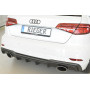 Diffuseur de pare-chocs arrière (silencieux duplex 1x152x95mm) "noir mat" Rieger Tuning AUDI A3 S-Line (8V) Facelift