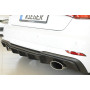 Diffuseur de pare-chocs arrière (silencieux duplex 1x152x95mm) "noir mat" Rieger Tuning AUDI A3 S-Line (8V) Facelift