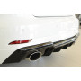 Diffuseur de pare-chocs arrière (silencieux duplex 1x152x95mm) "noir brillant" Rieger Tuning AUDI A3 S-Line (8V) Facelift