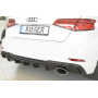 Diffuseur de pare-chocs arrière (silencieux duplex 1x152x95mm) "noir brillant" Rieger Tuning AUDI A3 S-Line (8V) Facelift