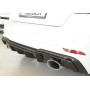 Diffuseur de pare-chocs arrière (silencieux duplex 1x152x95mm) "noir brillant" Rieger Tuning AUDI A3 S-Line (8V) Facelift