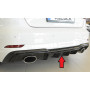 Diffuseur de pare-chocs arrière (silencieux duplex 1x152x95mm) "noir brillant" Rieger Tuning AUDI S3 (8V) Facelift
