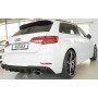 Diffuseur de pare-chocs arrière (silencieux duplex 1x152x95mm) "noir brillant" Rieger Tuning AUDI S3 (8V) Facelift
