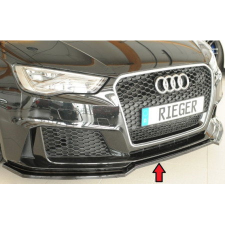 Lame de pare-chocs avant "noir brillant" Rieger Tuning AUDI RS3 (8V) Sportback