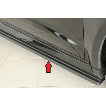 Lame de bas de caisse côté droit "noir mat" Rieger Tuning AUDI RS3 (8V) Sportback