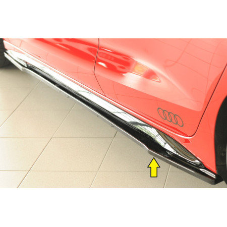 Lame de bas de caisse côté gauche "noir brillant" Rieger Tuning AUDI A3 (GY) S-Line