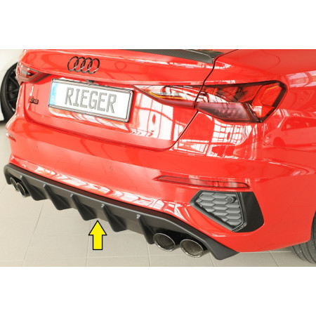 Diffuseur de pare-chocs arrière "noir mat" Rieger Tuning AUDI A3 (GY) S-Line Berline
