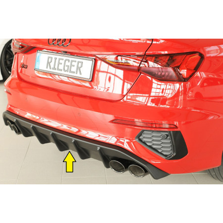 Diffuseur de pare-chocs arrière "noir mat" Rieger Tuning AUDI A3 (GY) S-Line Sportback