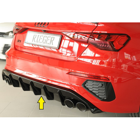 Diffuseur de pare-chocs arrière "noir brillant" Rieger Tuning AUDI A3 (GY) S-Line Sportback