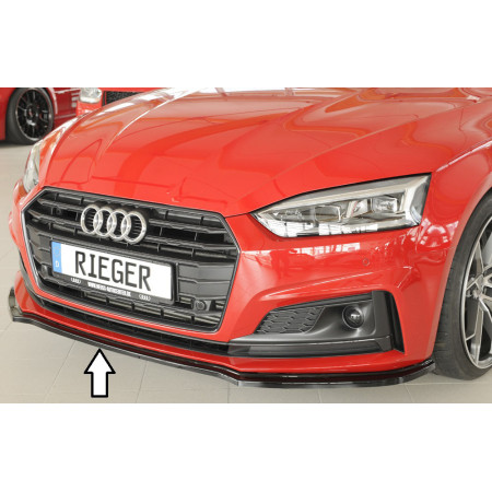 Lame de pare-chocs avant "noir brillant" Rieger Tuning AUDI A5 (B9/F5) S-Line