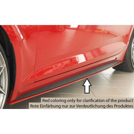 Lame de bas de caisse côté gauche "noir mat" Rieger Tuning AUDI S5 (B9/F5) (sportback)