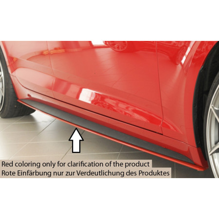 Lame de bas de caisse côté droit "noir mat" Rieger Tuning AUDI S5 (B9/F5) (sportback)
