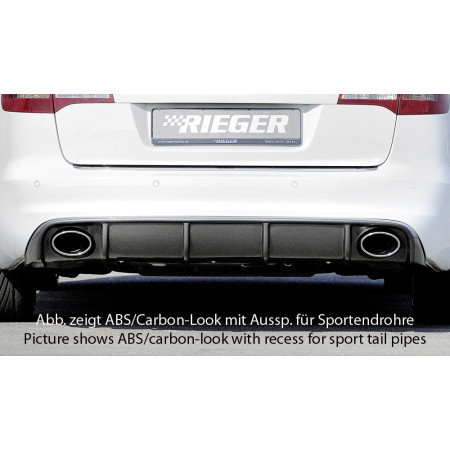 Diffuseur de pare-chocs arrière "carbon-look" Rieger Tuning AUDI A6 (4F) Facelift