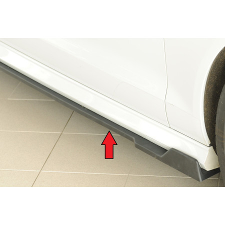 Lame de bas de caisse côté droit "noir mat" Rieger Tuning AUDI A6 (4G/C7) S-Line