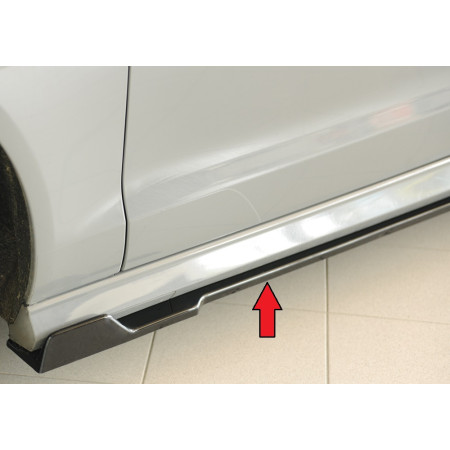 Lame de bas de caisse côté gauche "noir brillant" Rieger Tuning AUDI A6 (4G/C7) S-Line