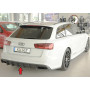Diffuseur de pare-chocs arrière (silencieux d'origine) "noir mat" Rieger Tuning AUDI A6 (4G/C7) S-Line (sans attelage)
