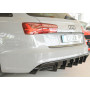 Diffuseur de pare-chocs arrière (silencieux d'origine) "noir brillant" Rieger Tuning AUDI A6 (4G/C7) S-Line (sans attelage)