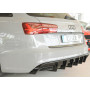 Diffuseur de pare-chocs arrière (silencieux d'origine) "noir brillant" Rieger Tuning AUDI A6 (4G/C7) S-Line (avec attelage)