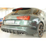 Diffuseur de pare-chocs arrière (silencieux 4x90x72mm) "noir mat" Rieger Tuning AUDI S6 (4G/C7) (sans attelage)