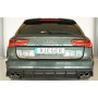 Diffuseur de pare-chocs arrière (silencieux 4x90x72mm) "noir mat" Rieger Tuning AUDI A6 (4G/C7) S-Line (avec attelage)