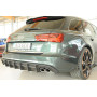 Diffuseur de pare-chocs arrière (silencieux 4x90x72mm) "noir mat" Rieger Tuning AUDI A6 (4G/C7) S-Line (avec attelage)