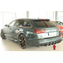 Diffuseur de pare-chocs arrière (silencieux 4x90x72mm) "noir mat" Rieger Tuning AUDI S6 (4G/C7) (avec attelage)