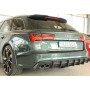 Diffuseur de pare-chocs arrière (silencieux 4x90x72mm) "noir mat" Rieger Tuning AUDI S6 (4G/C7) (avec attelage)