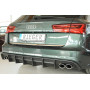 Diffuseur de pare-chocs arrière (silencieux 4x90x72mm) "noir mat" Rieger Tuning AUDI S6 (4G/C7) (avec attelage)