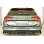 Diffuseur de pare-chocs arrière (silencieux 4x90x72mm) "noir brillant" Rieger Tuning AUDI S6 (4G/C7) (avec attelage)