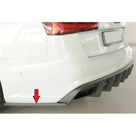 Lame de coin de pare-chocs arrière côté gauche "noir mat" Rieger Tuning AUDI S6 (4G/C7)