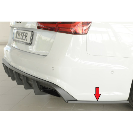 Lame de coin de pare-chocs arrière côté droit "noir mat" Rieger Tuning AUDI S6 (4G/C7)