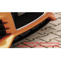 Lame centrale inférieure pour pare-chocs avant R-Frame "carbon-look" Rieger Tuning AUDI TT (8J)