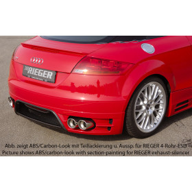 Ajout de pare-chocs arrière (silencieux duplex simple sortie) "carbon-look" Rieger Tuning AUDI TT (8J)