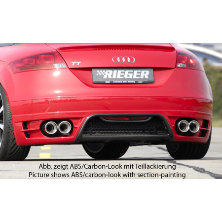Ajout de pare-chocs arrière (silencieux duplex double sortie) "carbon-look" Rieger Tuning AUDI TT (8J)