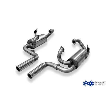 Silencieux arrière duplex sport 100% inox 1x70mm type 12 FOX EXHAUST SYSTEMS pour VOLKSWAGEN COCCINELLE