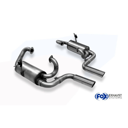 Silencieux arrière duplex sport 100% inox 1x70mm type 14 FOX EXHAUST SYSTEMS pour VOLKSWAGEN COCCINELLE