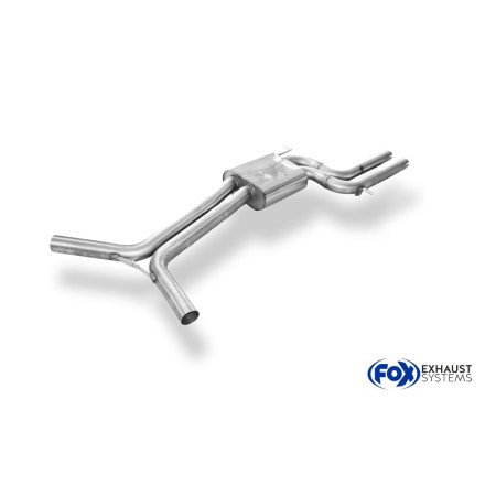 Silencieux avant sport 100% inox FOX EXHAUST SYSTEMS pour AUDI S4 QUATTRO TYPE B8