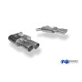 Silencieux arrière duplex sport 100% inox FOX EXHAUST SYSTEMS 2x90mm type 16 pour AUDI A6 TYPE 4G 2.0L TFSI