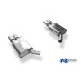 Silencieux arrière duplex sport 100% inox FOX EXHAUST SYSTEMS 2x90mm type 16 pour AUDI A6 TYPE 4G 2.0L TFSI