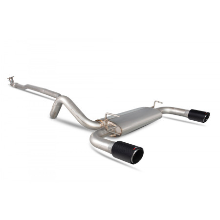 Système cat-back non résonant 1x100mm Carbone SCORPION EXHAUSTS Abarth 500/595 (IHI Turbo) 2008 - 2018